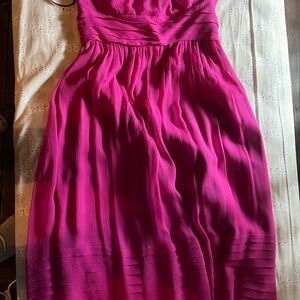 Vibrant JCrew pink magenta Strapless Dress